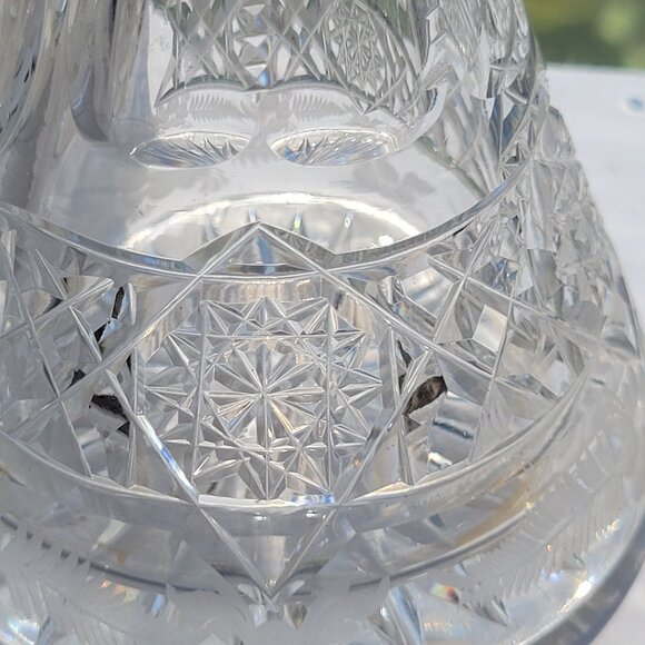 Cut Glass Crystal Cruet Decanter With Stopper - Picture 9 of 14